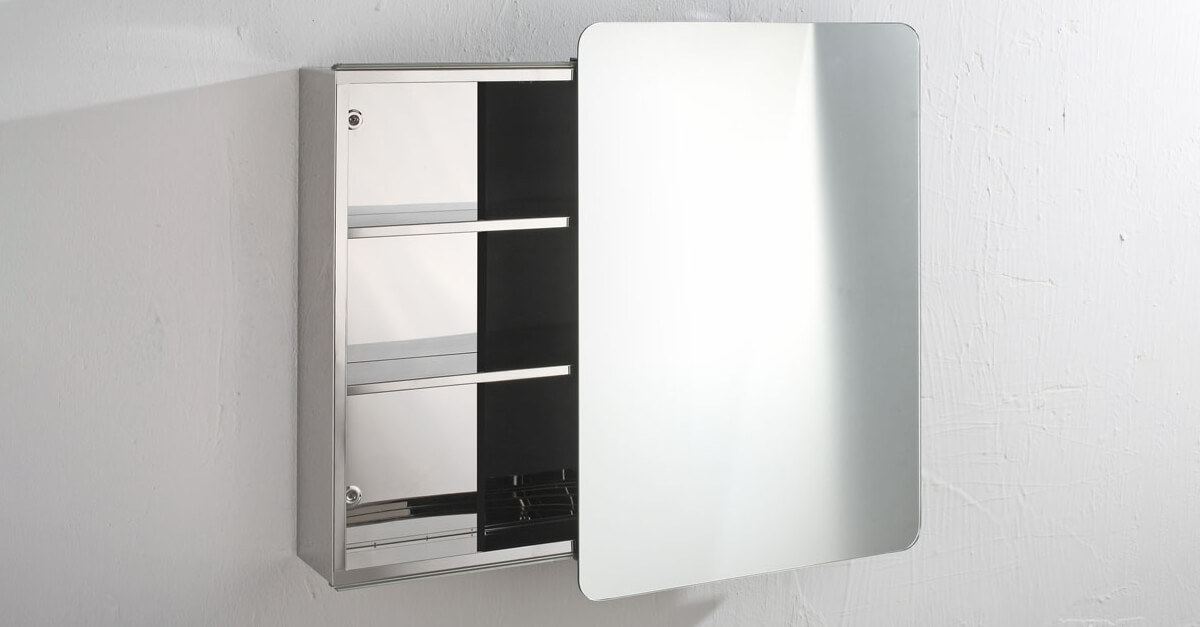 Stainless Steel Bathroom Cabinets Qs, Croydex Ottawa Tall Spinning Mirrored Bathroom Cabinet