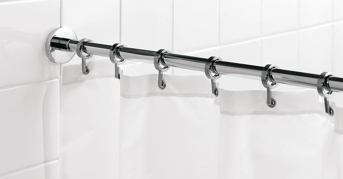 Shower Curtain Rails Straight, Free Standing Shower Curtain Rail For Sloping Ceiling