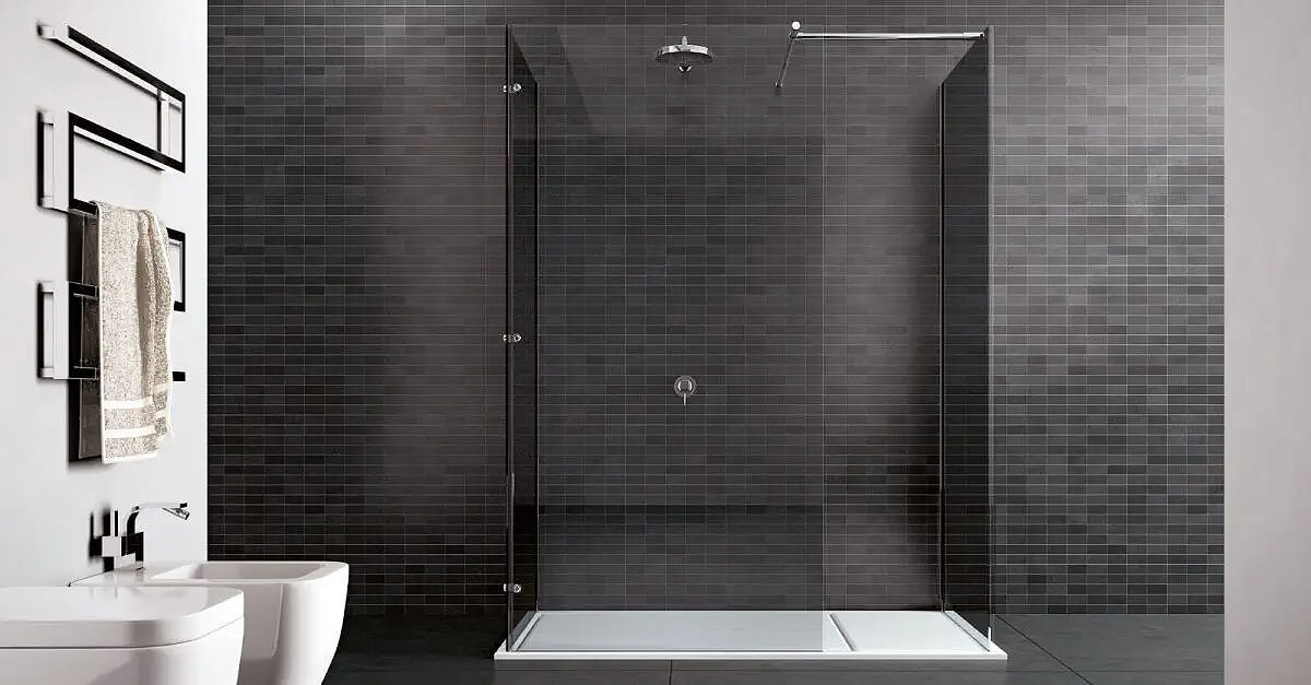 EASY Free standing rectangular glass shower cabin By DISENIA