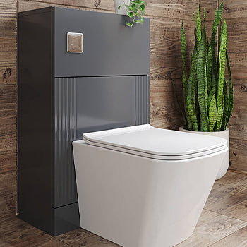 Grey Back To Wall WC Units