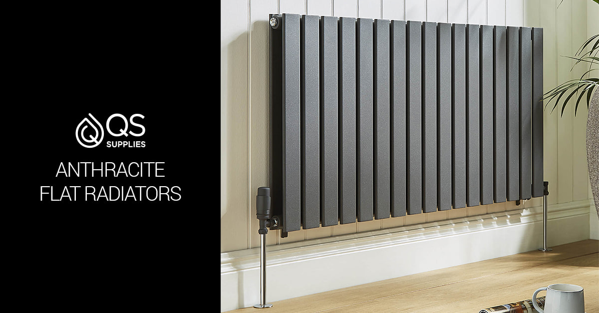 Antrite Radiator Flat Anthracite Radiators - QS Supplies